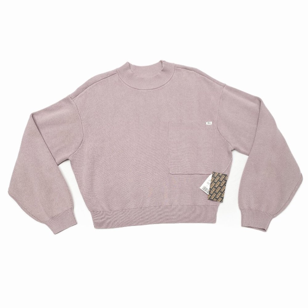 NWT Vans - Semi Cropped, Violet, Crew Neck Sweater, Size L - Picture 2 of 6